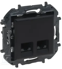 Legrand Niloe Step Double Nest 2xRJ45 kat. 5E UTP juoda 863560