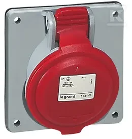 Legrand Lizdas tablicowe 5P 32A 400V raudona IP44 P17 TEMPRA PRO (555289)