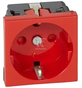 Legrand M45:2M GN.2P+Z BL.SCHUKO RAUDONA MOZAIKA