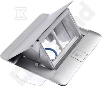 „Legrand“ iššokanti grindų dėžutė 100 x 122 x 61,2 mm 4 modulių aliuminis (054011)