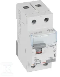 Legrand liekamosios srovės grandinės pertraukiklis 2P 25A 0,1A tipo AC P302 TX3 (411519)