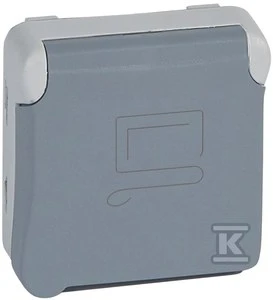 Legrand Vienvietis lizdas 2P+E su spyna raudona - 069553