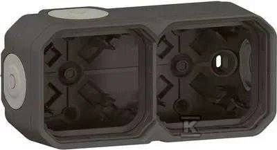 Virštinkinė dėžutė 2 vietų Plexo Legrand 069602L (antracitas)