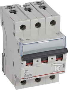 Legrand grandinės pertraukiklis S303 C6 TX3 6A 6kA 403541