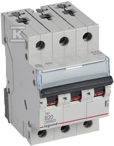 „Legrand“ grandinės pertraukiklis 3P B 20A 10 kA AC S313 TX3 (404127)
