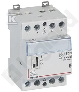 Legrand modulinis kontaktorius SM340 40A 24V 4NO su manipuliatoriumi (412518)