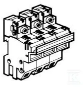 Legrand cilindrinis saugiklio jungiklis 3P 22x58mm SP 58 021604