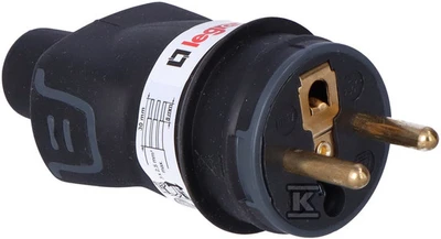 Legrand nešiojamas guminis kištukas su įžeminimu 16A 2P + Z 230V IP44 juodas - 50114