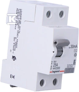 Srovės nuotekio relė RCD RX Legrand 402024 (AC, 25A, 2P, 30mA, 230V)
