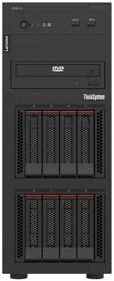 Lenovo serveris ISG Thinksystem ST250 V3 1xIntel Xeon 6315P 4C 2.8GHz 55W 1x16GB 1Rx8 SW RD 1x800W (7DCE100BEA)