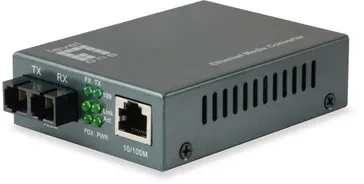 Level One Carruzzo LevelOne FVT-1101 tinklo medijos keitiklis 100 Mbit/ai 1310 nm Keli režimai Juoda