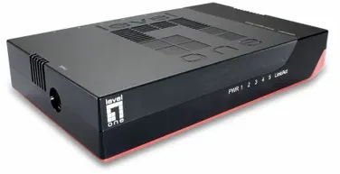 Šakotuvas Level One Carruzzo LevelOne GSW-0507 tinklo komutatorius Ne-valdomas Gigabit Ethernet (10/100/1000) Juoda, Raudona