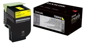 Toneris Lexmark 700H4 Geltona Originalas (70C0H40)