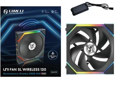 Lian Li UNI FAN SL belaidis ARGB PWM ventiliatorius - 120 mm, juoda