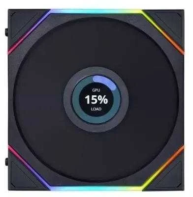 Lian Li UNI FAN TL LCD Wireless korpuso ventiliatorius, ARGB, PWM – Reverse Blade, 140mm, juodos spalvos