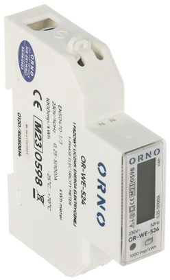 Orno 1 Fazowy 1 fazės elektros skaitiklis, 100A, MID, 1 modulis, DIN TH-35mm, PV