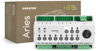 AURATON Aries (Auraton RTH 8D PRO) belaidė 8 zonų centralė grindų šildymo pavaroms valdyti