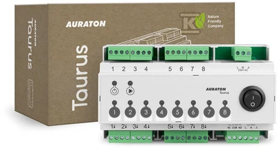 AURATON Taurus (Auraton 8D PRO) laidinė 8 zonų centralė grindų šildymo pavaroms valdyti