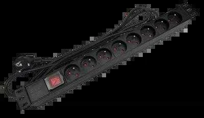 Alantec PZ081U3M galios prailginimas 3 m 8 kintamosios srovės lizdas (-ai) Vidinis Juodas