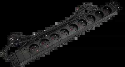 Alantec maitinimo lizdas 19'' 230V - 9 lizdai (E tipo - CEE 7/5), su LED, 3,0 m laidas CEE 7/7 (PZ091U3M)