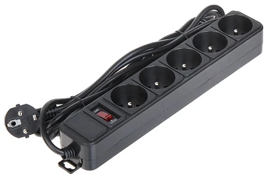 Prailgintuvas Akyga AK-SP-05B - juodas - 5 lizdai - 3m