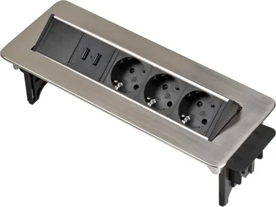 Brennenstuhl Indesk maitinimo šaltinis, 3 jungčių + 2 USB jungtys