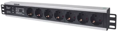 Intellinet 714006 maitinimo paskirstymo įrenginys 1.5U Juoda 7 AC išvestis(ys / čių)