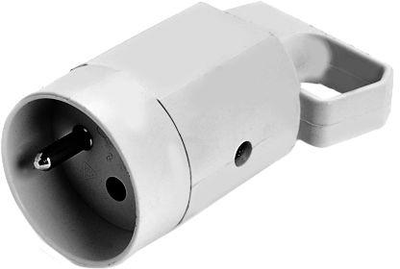 Lizdas 315-01 su įžeminimo kilpa 2P+Z 16A 250V IP20 Baltas VIPLAST 315-01