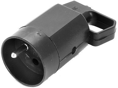 Lizdas 315-05 su įžeminimo kilpa 2P+Z 16A 250V IP20 Juodas VIPLAST 315-05