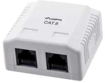 LANBERG OU6-0002-W UTP Data Box 2 prievadų RJ45 neekranuotas kat. 6