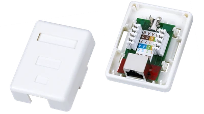 Alantec A-LAN GN005 tinklo jungiamoji dėžutė Cat5e, balta