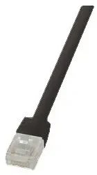 LOGILINK CF2013U LOGILINK - Komutacinis kabelis Flat Cat.6A U/UTP SlimLine juodas 0,25m