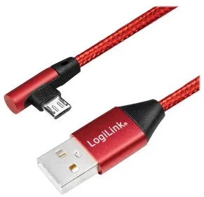 LOGILINK CU0149 LOGILINK – USB 2.0 į mikro-USB (90 kampu) kištukas, 0,3 m