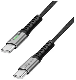 LogiLink USB-C 480 Mb/s, 100 W 1,0 m pintas juodas