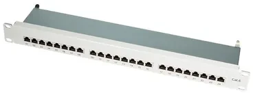LOGILINK NP0040A LOGILINK – 19" pachpanelis, 6 kategorijos, 24 prievadų, ekranuotas STP, pilkas