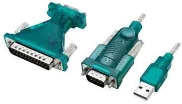 LOGILINK UA0042B USB2.0 kabelis USB-A/M į DB9/M + DB25/M Win11 1,3 m