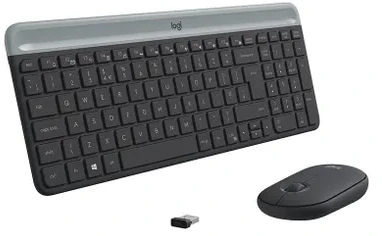 Logitech MK470 Slim Wireless Combo, belaidė klaviatūra ir pelė, US išdėstymas, Grafito spalvos
