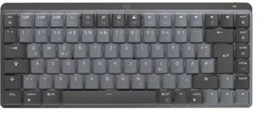„Logitech MX Compact“ mechaninė belaidė klaviatūra su apšvietimu – Šiaurės šalių klaviatūra su „Clicky Switch“.