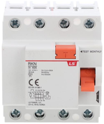 LSiS Diferencinis srovės perjungiklis 4P 40A 0,03A (AC RKN- 4P- 40A / 30mA) (06240019R0)