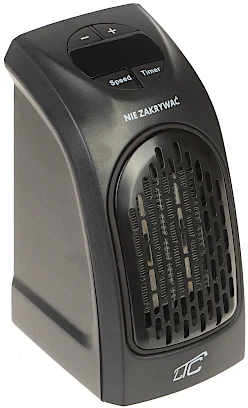Juodas šildytuvas LTC 400W/230V su keraminiu kaitinimo elementu