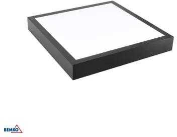 Luxmena 26-34W LED paviršinė panelė GRANDER, juoda, 3000K/4000K/6500K, IP44