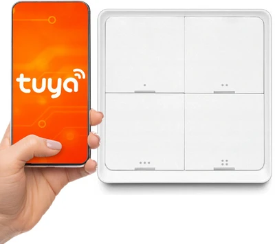 Luxury Goods ZigBee mygtuko nuotolinio valdymo pultas TUYA SC04 Smart 4 kanalai 12 scenų