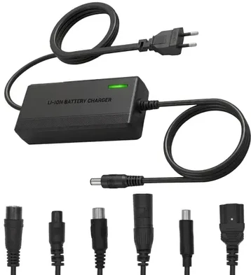 Universalus kroviklis / Maitinimo šaltinis Maclean Energy, skirtas paspirtukams, 54,6V DC, 2A, Max 110W, Fast Charging, 6 kištukai, MCE665