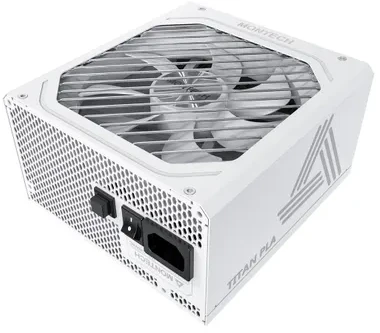 „Montech Titan PLA 750W“ – „80 PLUS“ ir „Cybenetics Platinum“, modulinis, PCIe 5.1 – 750 vatų, baltos spalvos