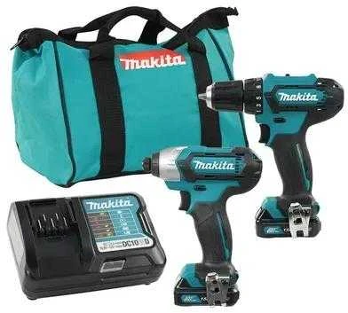 MAKITA akumuliatorinių įrankių rinkinys CLX224X (DF333D + TD110D) 12V 2x1,5Ah