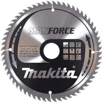 Pjovimo diskas Makita B-32390; 190x30 mm; Z60