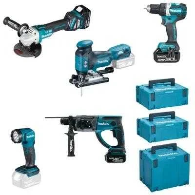 Makita 18V įrankių komplektas su lagaminais