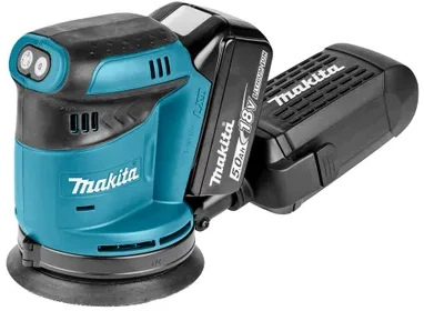 Ekscentrinis šlifuoklis Makita DBO180RTJ; 18 V; 2x5,0 Ah akumuliatorinis