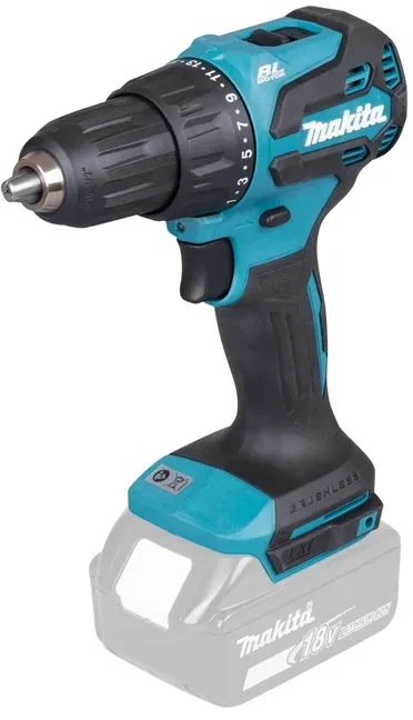 Makita DHP490Z Akumuliatorinis smūginis gręžtuvas 18V, BL, 13mm, 65 Nm, Be akumuliatorių ir kroviklio!