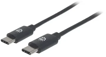 USB-C kabelis Manhattan USB-C - USB-C 1 m Juodas (353342)